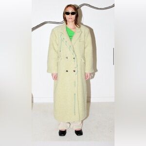 Kkco Cord Moss Coat in Died Eucalyptus
